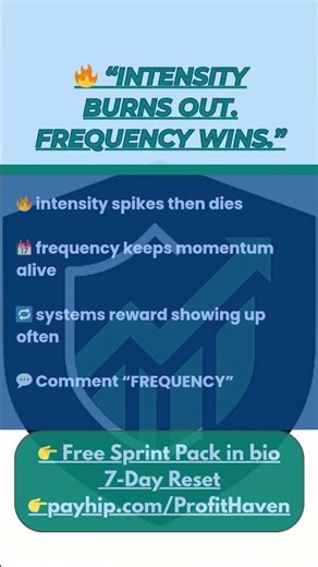 You Don’t Need Intensity, You Need Frequency