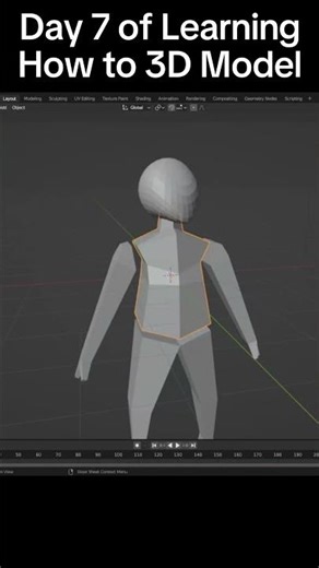 Day 7 of Learning 3D Modelling