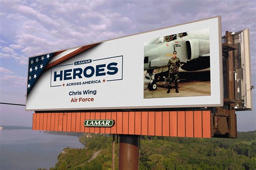 Welcome to the Heroes Across America Billboard Campaign by Lamar Advertising 🇺🇸 This Veterans Day, Lamar is proudly honoring the brave men and women of all branches of the U.S. Armed Forces on our national network of digital billboards. How to Participate: ✅ Complete the submission form with your veteran’s • Name • Photo • Military branch • Selected city for billboard display Guidelines: To ensure a respectful tribute, the following will not be accepted: 🚫 Group photos 🚫 Company or business 