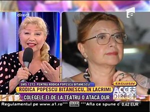 Colegele de teatru o atacă dur pe actriţa Rodica Popescu Bitănescu!