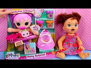 NEW Lalaloopsy Potty Surprise with Baby Alive Doll Eating Surprise Poop & Diapers