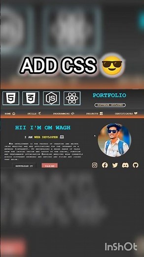 Frontend Developer Portfolio #html #html5 #css #css3 #software