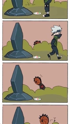 When Kakashi Leaves… Obito Steals the Offering! 😂🍡 | Naruto Funny Short #anime #naruto