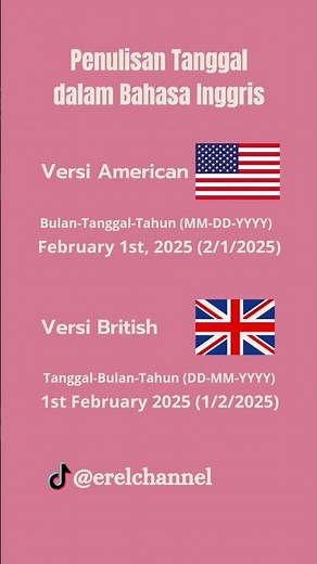 Penulisan Tanggal dalam Bahasa Inggris