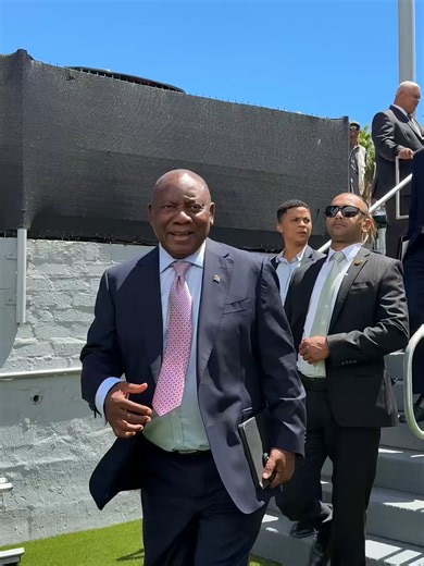 🇿🇦President Cyril Ramaphosa arriving in Parliament, Cape Town, for the two-day debate of the State of the Nation Address. The President delivered his address last Thursday at a joint sitting of the National Assembly and National Council of Provinces. Learn more: http://stateofthenation.gov.za #SONA2026 #SONADebate #AWorkingNation