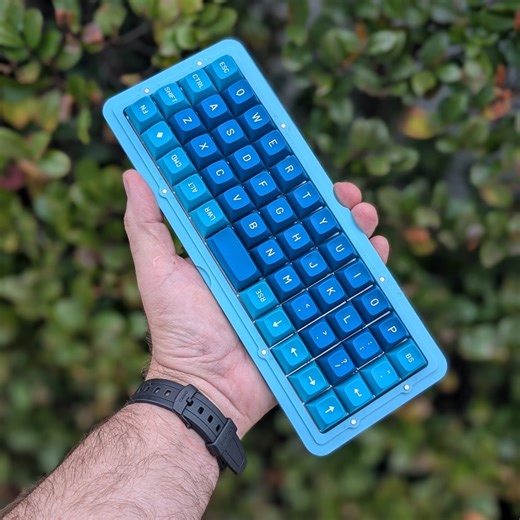 SpockIsMyHomeboy (Reddit/Discord) | The Planck is mysterious and important. Planck in a prototype polycarbonate @datamancer clamshell case topped with Drop MT3 Dasher... | Instagram