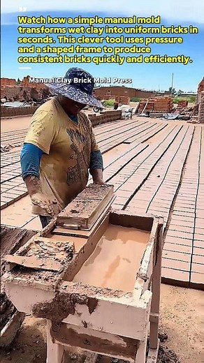 Making Clay Bricks : How a Manual Brick Mold Press Works