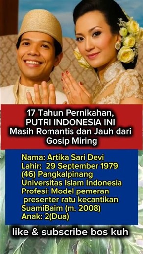 17 Tahun Pernikahan, PUTRI INDONESIA INI Masih Romantis dan Jauh dari Gosip Miring