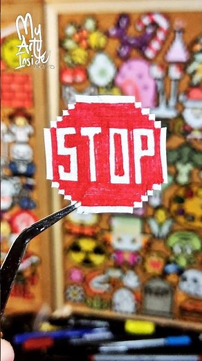 The World’s Most Iconic Traffic Sign: STOP! 🚦🟥 | Pixel Art”