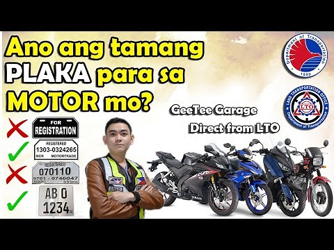 STANDARD AND SUBSTANDARD LTO MOTORCYLE PLATES | WALANG HULI