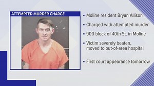 Moline Police: Suspect facing charges after using bolt cutters to severely beat another man