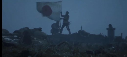 日露戦争映像と日本軍の行進