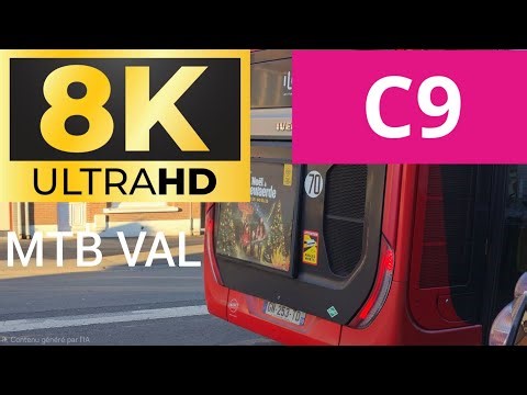 Trajet complet de la ligne C9 avec le bus Iveco Urbanway 12 Cursor 9 n°10605