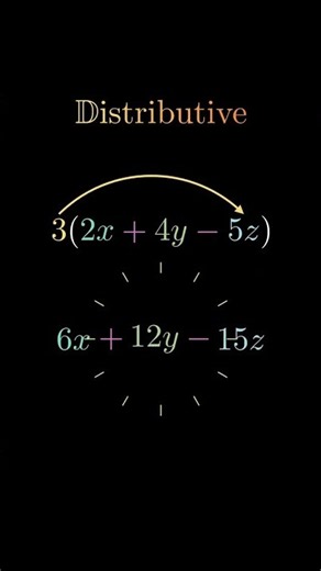 Distributive Property in Algebra | Simplify 3(2x + 4y − 5z) | Easy Math Trick #maths #algebra