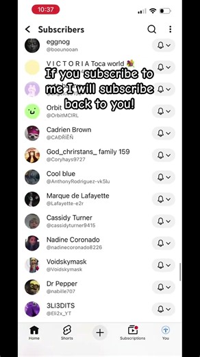 Make sure your subscriptions are public because if they are private it won’t show me you subscribed