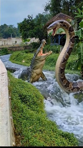 Snake vs Crocodile – Who Would Win This Deadly Battle? 🐍🐊
