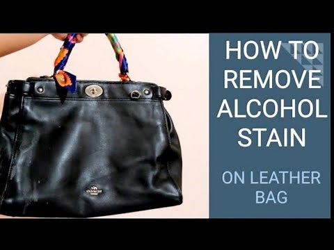 How to remove alcohol stain on leather bag (Coach Bag) | Wipe Out