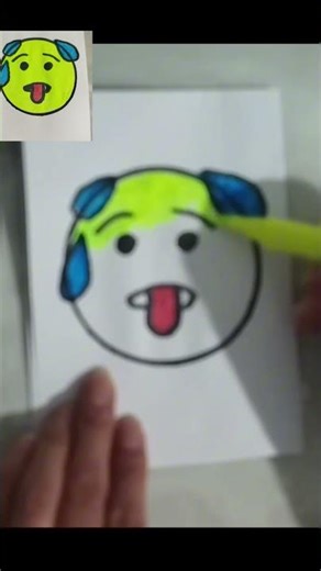 Cute Puppy Emoji Drawing 🐶💛 So Easy & Satisfying!