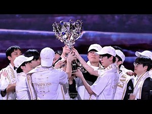 [4K] T1 월즈2025 우승 쓰리핏 트로피 세레모니 @Worlds 2025 Finals T1 champions trophy ceremony 티원 롤드컵 청두 결승 251109
