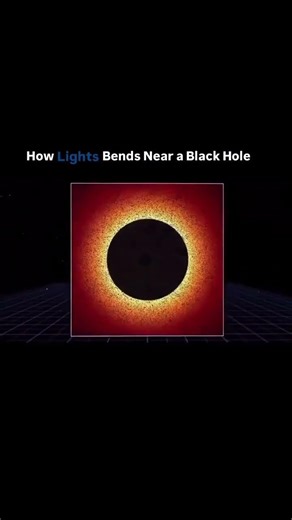 This simulation shows how a black hole curves space so strongly
