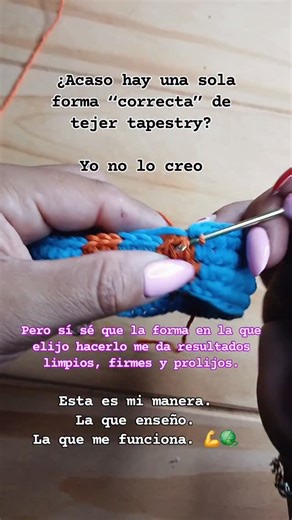 Soy Lau. Tu profe de Tapestry 🦅 on Instagram: "En tapestry, cada tejedora encuentra su propio ritmo. Pero si querés lograr un tejido prolijo, sin nudos, sin hilos tensos y con terminaciones impecables… entonces vas a amar mi método. 💛 En el Nido Tapestrero te enseño paso a paso cómo dominar el tapestry con claridad, técnica y placer por tejer. Escribí NIDO y te mando toda la info para sumarte. Contame en los comentarios 👇 ¿Vos cortás los hilos o los llevás por debajo? #tapestry #crochet #teje