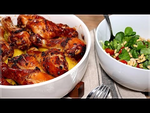 Hähnchenkeulen aus dem Ofen, wie ich sie mag - außen kross, innen butterzart und mega lecker!