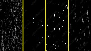 Animation Of Rain Loop. Realistic Rain Motion Animation Over Black Background. Cinematic Rain Animation For Video Effects On Black Background. Rain Falling Over Black Bg. Raindrop Falling Animation Stock Video