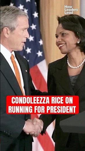 Condoleezza Rice on Running For President 🇺🇸