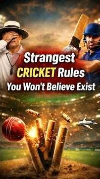 Weirdest Rules in Cricket |Strangest cricket rules #facts #icc #facts