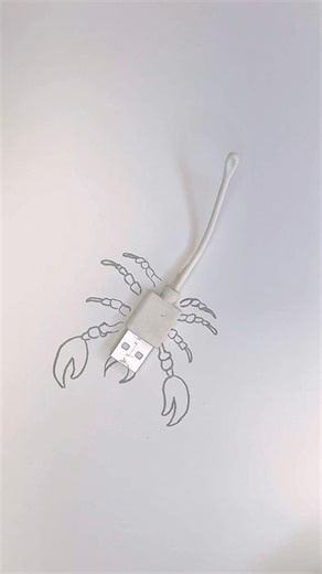 Creative draw with USB cable. #howtodraw #creative #creativedrawing