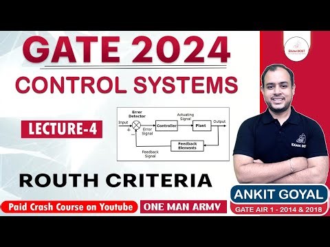 Routh Criteria | Control System | Paid Crash Course | GATE 2024 | Ankit Goyal | One Man Army