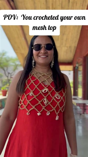 Styled my crochet mesh top over this simple dress.....What do you think of this DIY glow-up?