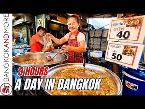 A Day in Bangkok 🇹🇭 | 3 Hours Street Food & Market Life