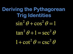 Deriving the Pythagorean identities from the definition of sine and cosine on the unit circle.