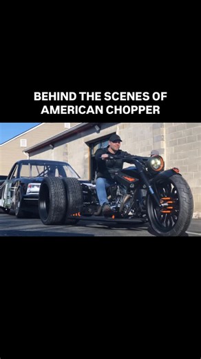 Paul Teutul Jr on Instagram: "Behind the scenes of the filming of American Chopper. My Truck Warranty dually trike pulling the TruNorth truck we raced in the truck series."