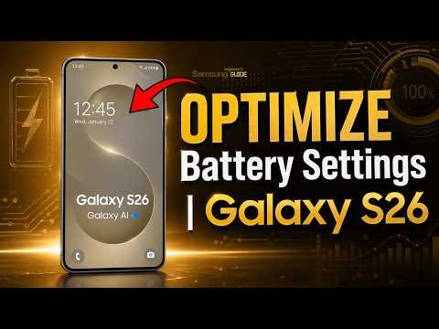 Samsung Galaxy S26 Battery Optimization Guide | Essential Settings to Manage