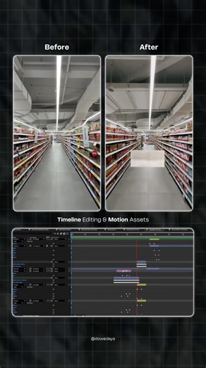 Ridoy on Instagram: "Before/After VFX Editing Timeline! “Trying to blend futuristic UI elements with real-world motion with @insta360 Flow 2 Pro 🤳” A quick look at how the layers come together in AE and Photoshop to shape the final shot ✨@adobevideo @adobelive #insta360 #insta360flow2pro #vfx #editing #adobe #motiongraphics #filmmaking #tutorial"