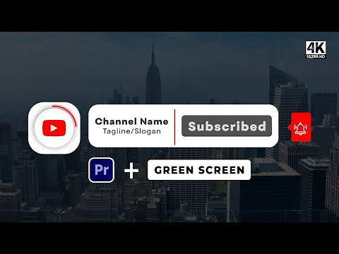 Free YouTube Subscribe Button Premiere Pro Template & Green Screen [4K]