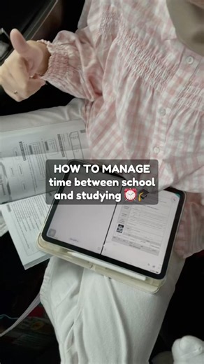 how to manage time between school and studying ! ⭐️📚