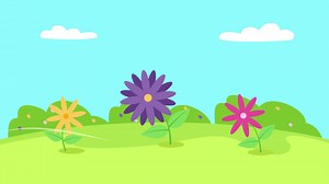 Download Animated Beautiful flower concept. Full length animation illustration. High quality 4k footage. for free