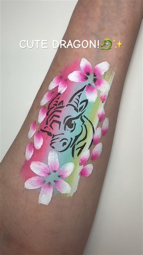 Cute Dragon Face Paint 🐉✨ | Simple & Fast Design #facepainting #cutefacepaint