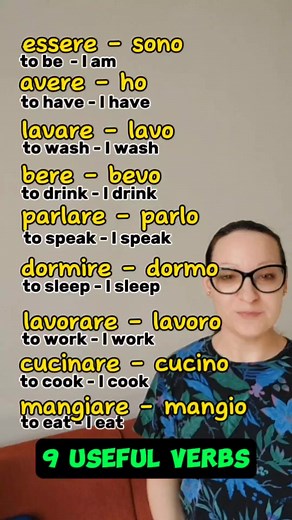 11K views · 395 reactions | 9️⃣ most used verbs in Italian  And Their Conjugation For The First Person Singular (I - io) Like ❤️ share  follow me✅️ . . . . #italiangrammar #italianlanguage | Italianwithkati | Facebook
