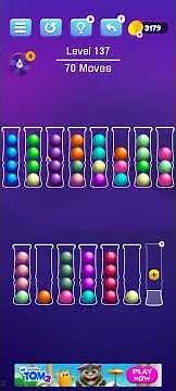 Ball Sort Level 137 Puzzle Color Sort Tatem Games Inc. All levels, #ballsortpuzzle
