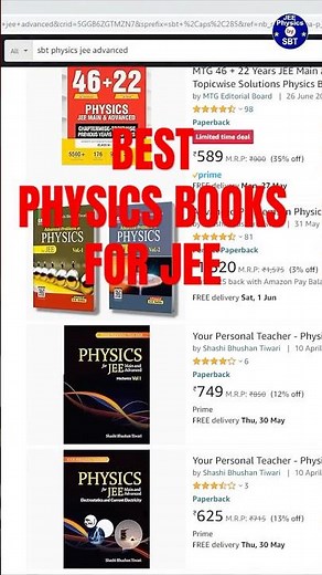 Best Physics books for JEE Main and Advanced #sbt #jeeadvanced