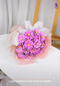 6.1M views · 29K reactions | #DIY How To Make Pine Cone Flowers | Skyblue | Facebook