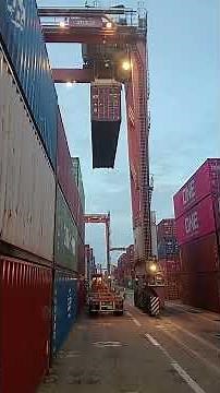 Container Loading Operation at Port Terminal.