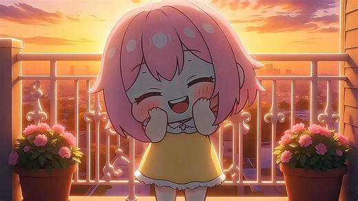 doro在夕阳下卖萌