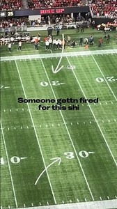 During the Atlanta Falcons vs Dallas Cowboys game, all 4 of the 30yard line markers were upside down