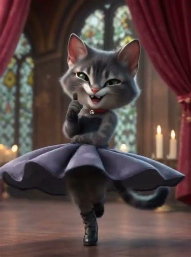 Midnight Kitty Dance 💃🕺🐈 #catdance #cat #cute