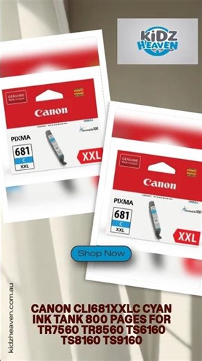 CANON CLI681XXLC CYAN INK TANK 800 PAGES FOR TR7560 TR8560 TS6160 TS8160 TS9160
